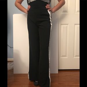 White Striped HIGHWAISTED SLACKS